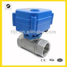 NSF61 stainless steel 3/4" ,24vDC motor electric ball valve for drinking water food grade